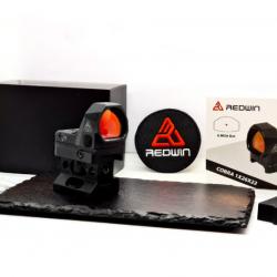 RED DOT POINT ROUGE REDWIN MONTAGE PICATINNY AVEC RAIL HAUT ARME OU AIRSOFT+ACCESSOIRES + CR2032.