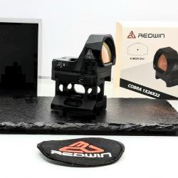 RED DOT POINT ROUGE REDWIN MONTAGE PICATINNY AVEC RAIL HAUT ARME OU AIRSOFT+ACCESSOIRES + CR2032!