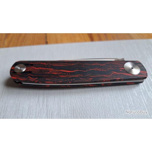 Couteau Real Steel Gslip Compact G10 Magma Lame Acier VG10 Manche Bicolor SlipjointCouteau EDC