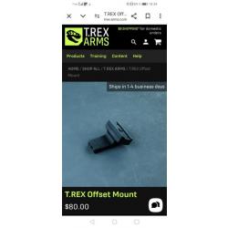 T REX ARMS montage déporté holosun et aimpoint