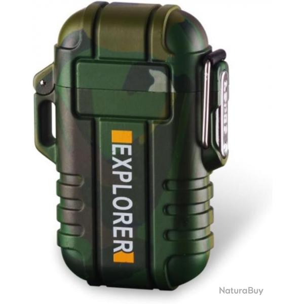 Briquet lectronique Double Arc Camouflage USB Briquet Electronique Plasma