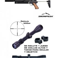 PACK-6 Pistolet PCP Snowpeak PP750L. Régulateur , suppresseur intégrés. Calibre 4,5 mm 14 Joules.