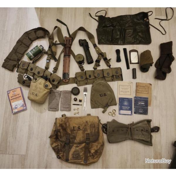 Lot tenue de saut parachutiste U.S WW2 quasi complte.