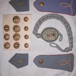 Lot Ecole Spéciale Militaire épaulette fouragère insigne broche boutons