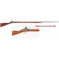 Réplique  Fusil francai  1806 avec baionette Crosse Bois pour reconstitution