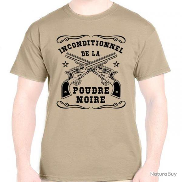 TEE SHIRT - INCONDITIONNEL DE LA POUDRE NOIRE - PNF2 tir revolver calibre .36 .44 .45 Colt Remington