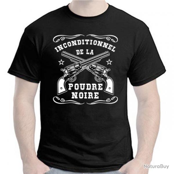 TEE SHIRT  INCONDITIONNEL DE LA POUDRE NOIRE  PNF2  Navy Sheriff calibre .44 .36 .45 Remington Colt