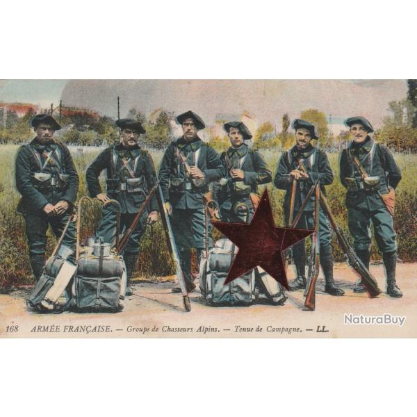 CPA - Militaire- L ARME  FRANAISE -Groupe  de  Chasseurs Alpins  N893