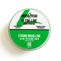 Tresse needtofish ultim-line strong braid-line 0,14mm/130m vert