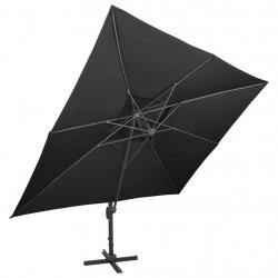 Parasol déporté à double toit noir 400 x 300 cm 02_0008569
