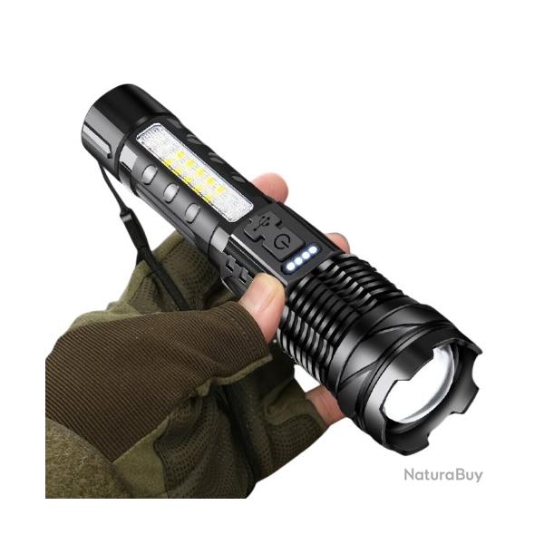 Lampe Torche Rechargeable Super Puissante Lampe de poche pour Camping, Pche, Chasse, Scurit