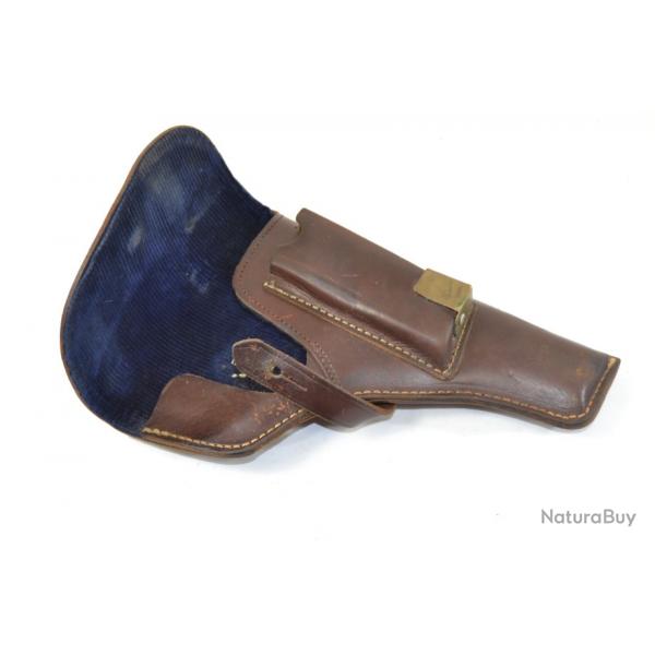 Etui / holster cuir modifi pour TT33 TOKAREV. Intrieur velours bleu