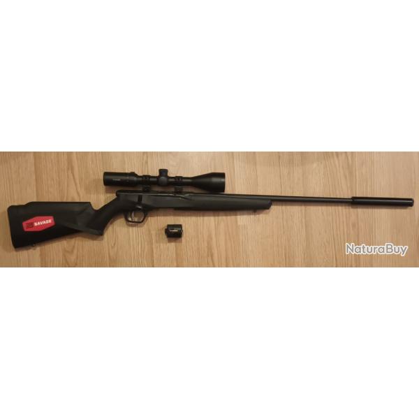 Carabine savage B22  verrou 22lr + lunette hawke vantage 4-12 50 ir