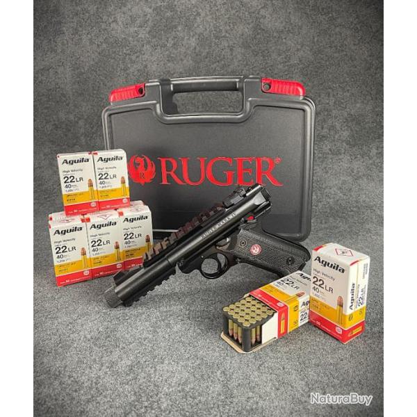 OFFRE SPECIALE - pistolet ruger mark iv tactical + 500 cartouches aguila cal. 22lr