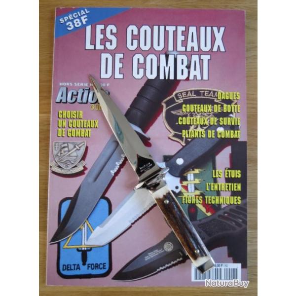 *COUTEAU DE BOTTE  DOUBLE TRANCHANT / MANCHE EN CERF "KERSHAW 4470" 1985 *