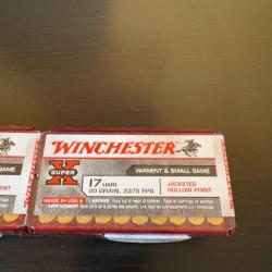 Lot de Balles Winchester Super-X - Cal. 17HMR - 17 HMR , 20 grains