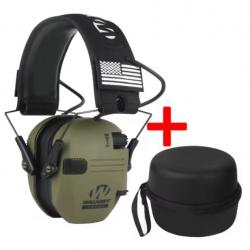 Casque Antibruit Électronique Tactique - Protection Auditive et Performance Optimale Vert