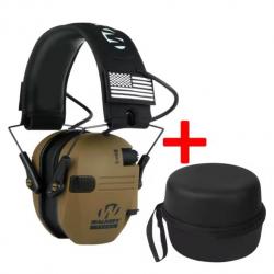 Casque Antibruit Électronique Tactique - Protection Auditive et Performance Optimale Marron