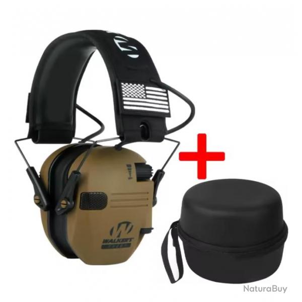 Casque Antibruit lectronique Tactique - Protection Auditive et Performance Optimale Marron