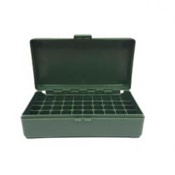 BOITE DE RANGEMENT VERTE 50 MUNITIONS CAL 9MM