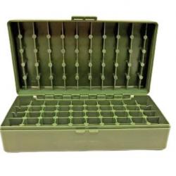 BOITE DE RANGEMENT VERTE 50 MUNITIONS CAL 45 ACP