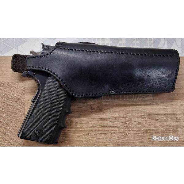 Holster "tactique" en cuir pour colt 1911