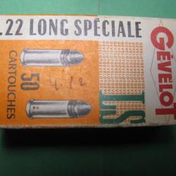 Une boite de 50. 22 LR Spéciale Gevelot LS bon état / 22 GEVELOT LS