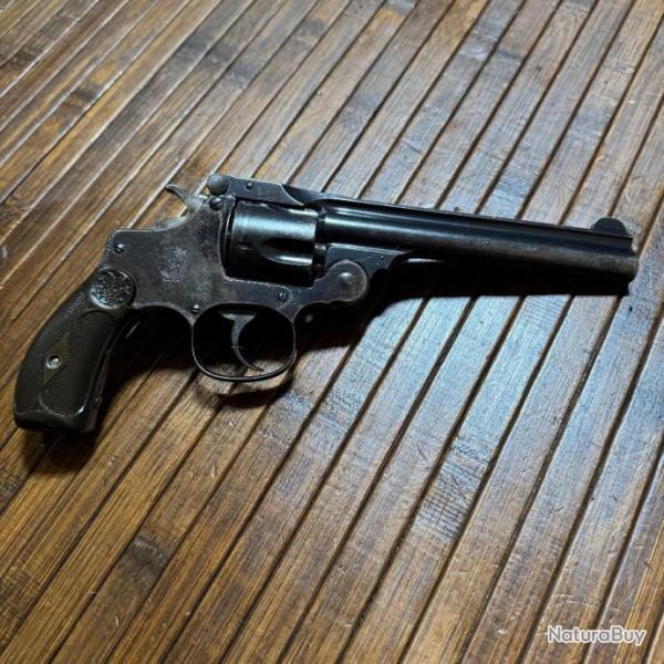 SMITH & WESSON TOP BREAK PERFECTED MODEL 38 S&W MONOMATRICULE 5 POUCES