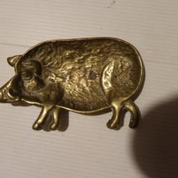 vide poche cendrier en forme de sanglier en bronze 11.5 cm TBE