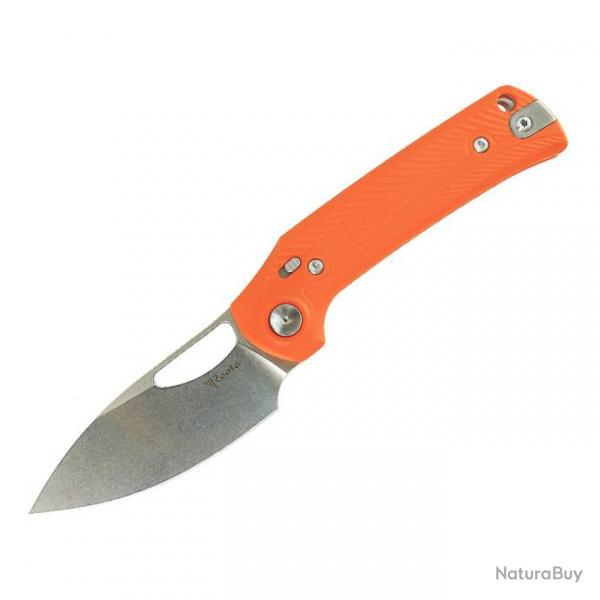 Couteau Pliant Reate PL-XE Orange Lame Drop Point Acier Nitro-V Manche G-10 Pivot Lock PL-XE REA173