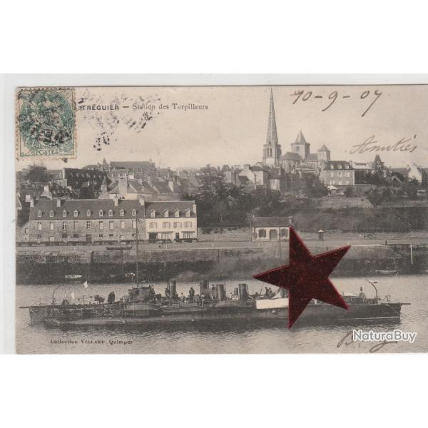 CPA - MARINE Militaire Franaise -Transports Station des Torpilleurs  Trguier N070