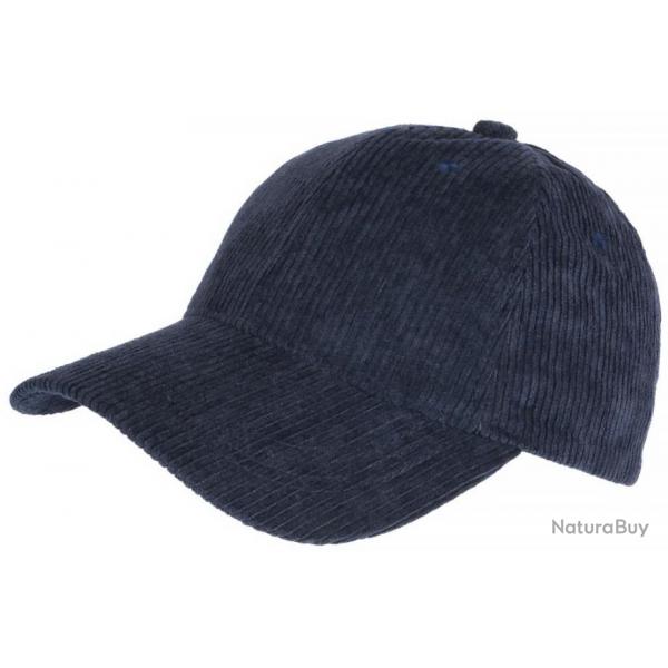 Casquette velours bleu marine cotele Tendance Baseball Sneyson Taille unique Bleu