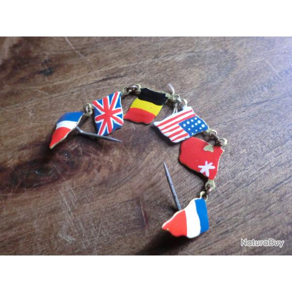 attache pingle  porte drapeau pays mail