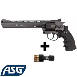 Revolver airsoft Dan Wesson 8" CO2 gris - Réplique puissante pour tir de précision - ASG