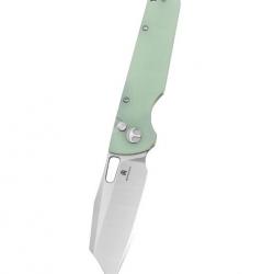 Couteau Bestechman Guardian Jade Lame Acier D2 Manche G-10 Bouton Lock BTKMK11A