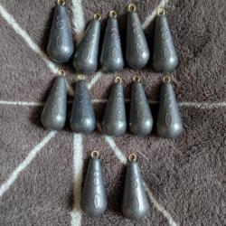 Lots 12 plombs poire 80 grammes