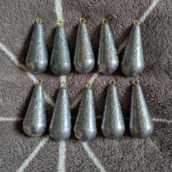 Lots 10 plombs poire 120 grammes