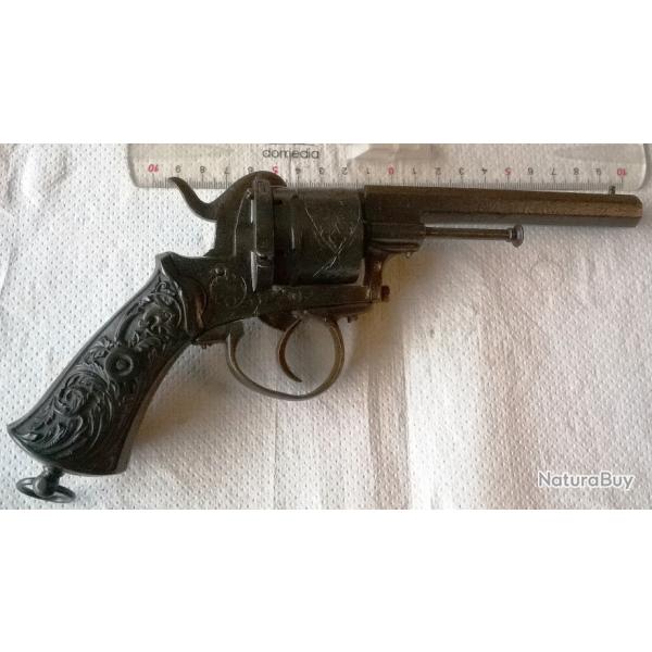 Joli revolver a broche calibre 9mm grav