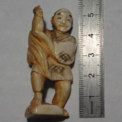 japon netsuké ancien 19eme au coq