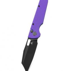 Couteau Bestechman Guardian Purple Lame Acier D2 Blk Manche G-10 Bouton Lock BTKMK11H