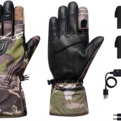 Gants de Chasse Chauffants Approche Mixtes Doigtier Amovible  Résistants Bonne préhension Etanche