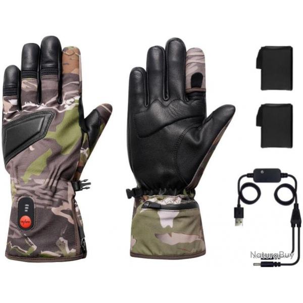 Gants de Chasse Chauffants Approche Mixtes Doigtier Amovible  Rsistants Bonne prhension Etanche