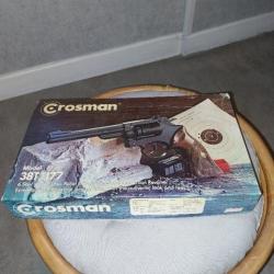 revolver model 38 crosman 6 coups plomb , gaz , boite d'origine