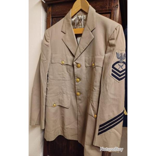 Ancienne veste militaire de l'US NAVY - CHIEF PETTY OFFICER - YEOMAN