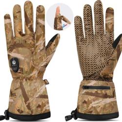 Gants de chasse chauffants avec interrupteur silencieux automatique pour 10 heures de chauffage