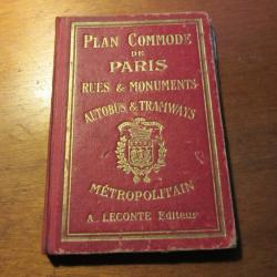 Plan commode de Paris - A. Leconte 1933