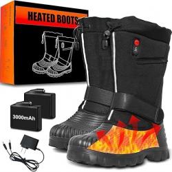 Bottes de Chasse Chauffante,Bottes Chauffantes pour Homme Femme,7.4V 3000mAh Chaussure Chauffante