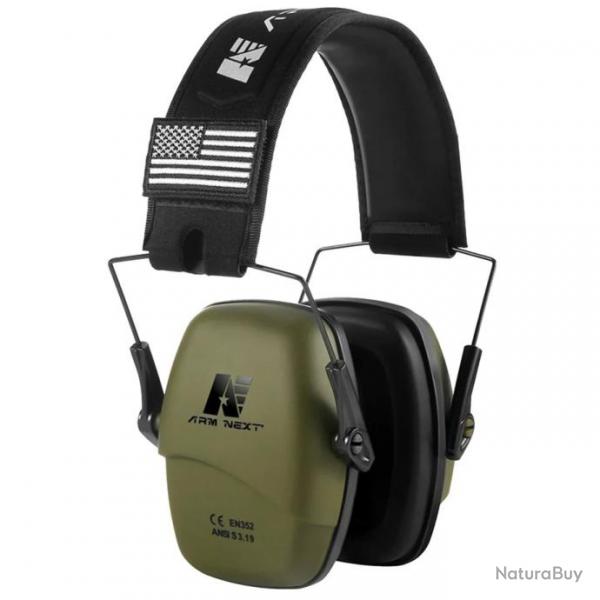 Casque antibruit pour le tir - Vert - LIVRAISON GRATUITE