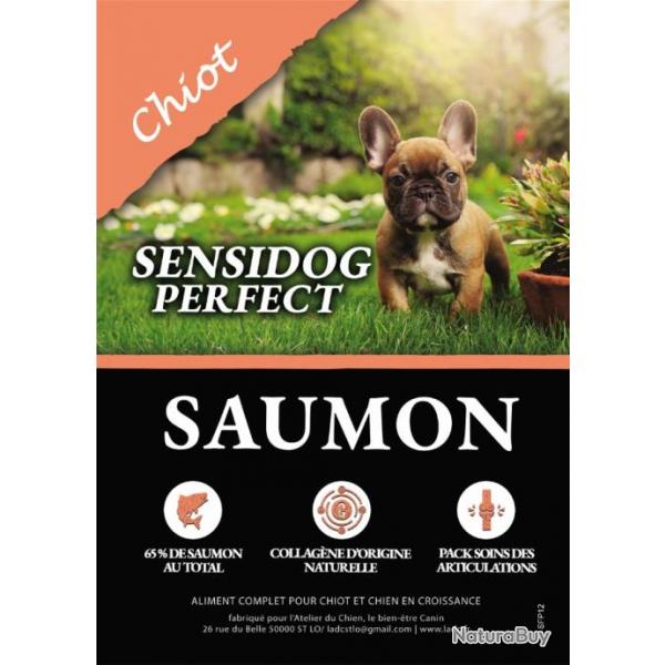 CROQUETTES SENSIDOG Perfect Chiot 6 Kg  65% de SAUMON (sans crales/Grain free)