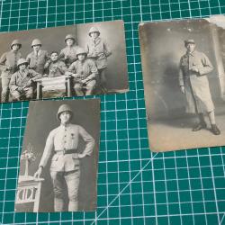 3 CARTES PHOTOS POILUS, FRONT D'ORIENT 14/18 WW1